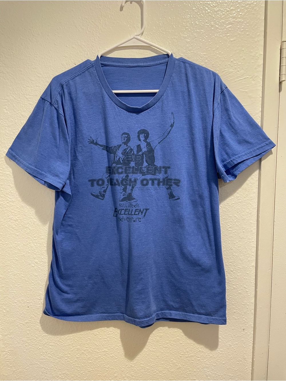 Bill & Teds Excellent Adventure Movie Tee Loot Crate Blue Men's Size L